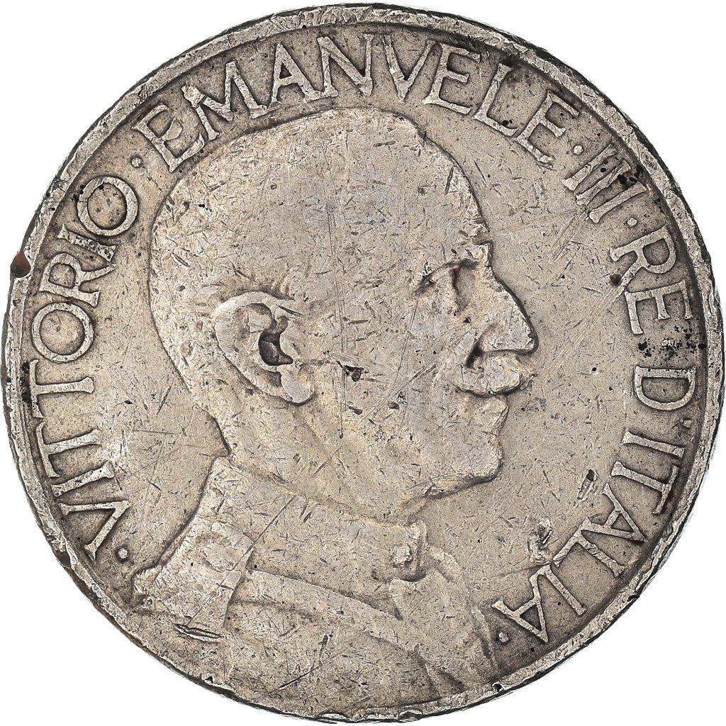 Italy Coin 2 Lire - Vittorio Emanuele III Buono | Axe | Lions Head | KM63 | 1923 - 1935