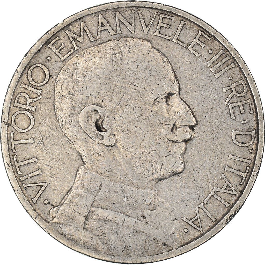 Italy Coin 2 Lire - Vittorio Emanuele III Buono | Axe | Lions Head | KM63 | 1923 - 1935