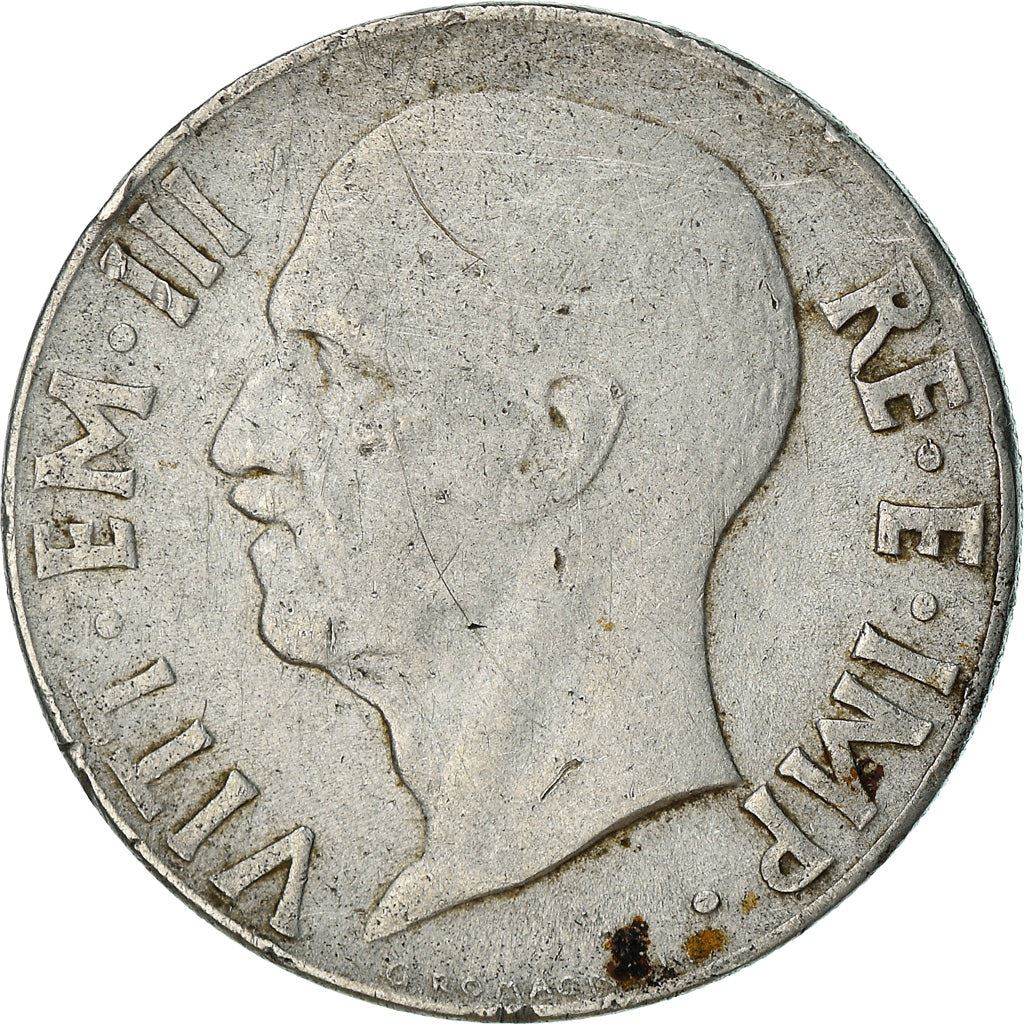 Italy Coin 20 Centesimi - Vittorio Emanuele III | Italia Turrita | Savoy Shield | KM75d | 1939 - 1940