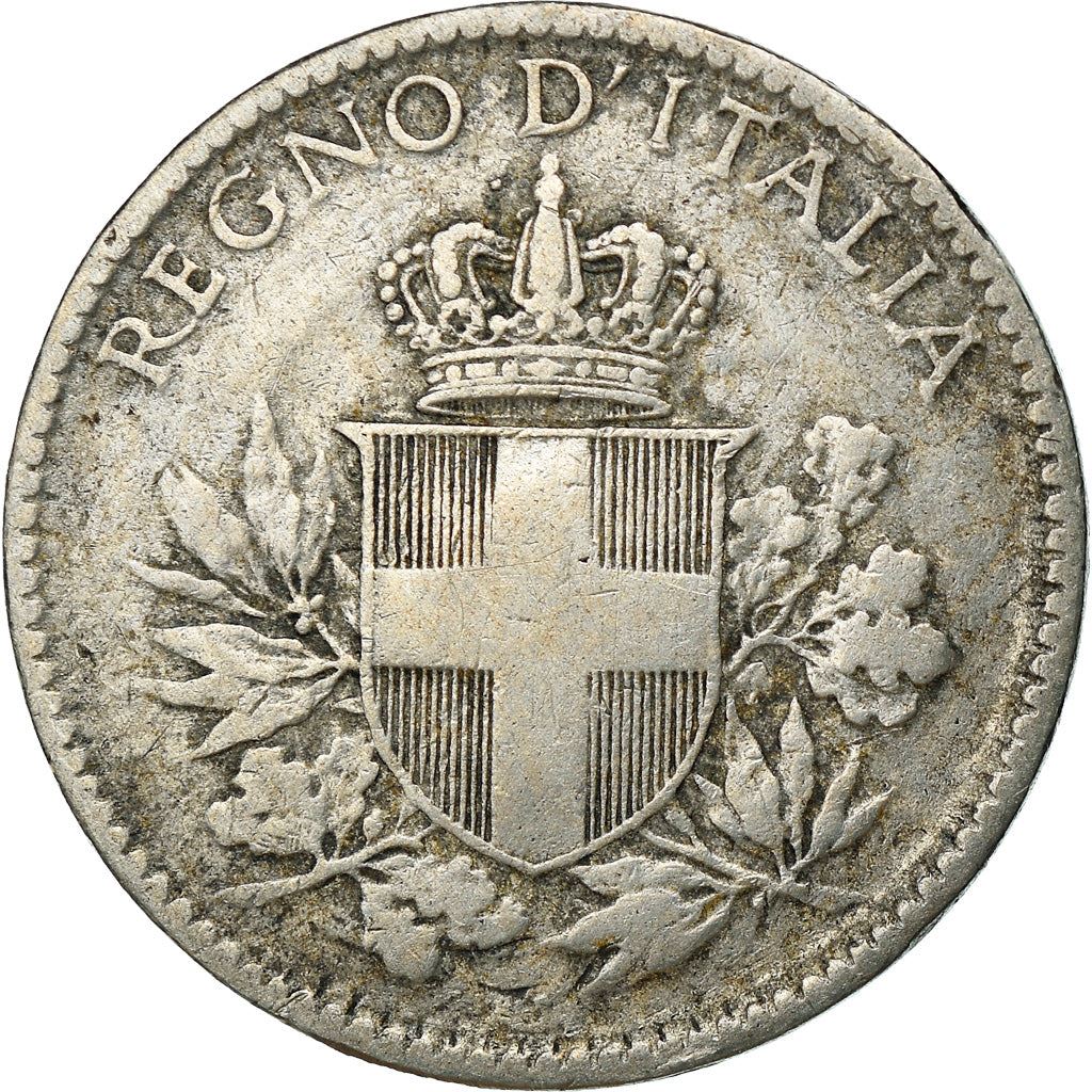 Italy Coin 20 Centesimi - Vittorio Emanuele III | Libertus | Flaming Torch | KM44 | 1908 - 1935