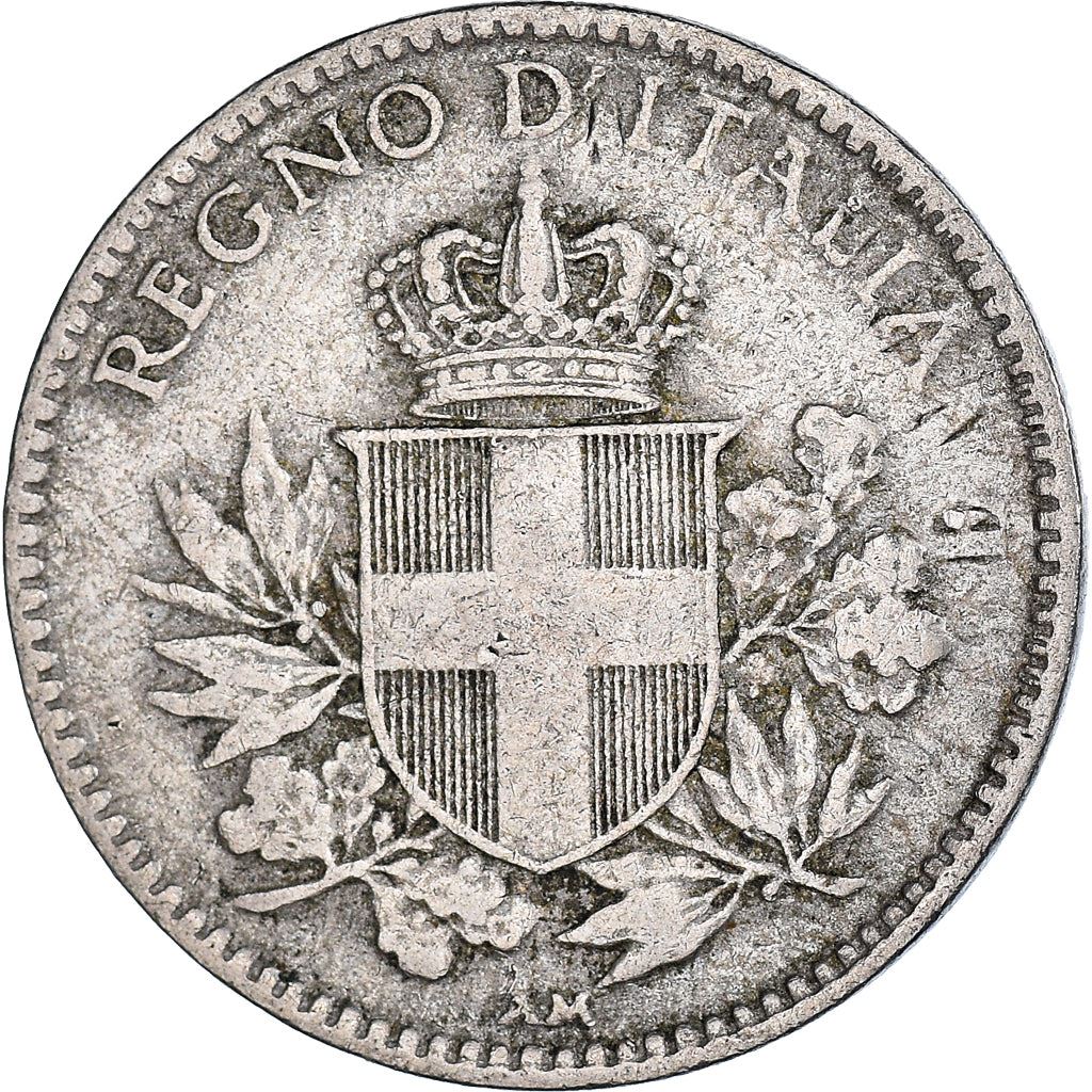 Italy Coin 20 Centesimi - Vittorio Emanuele III | Savoy Shield | Oak Branch | KM58 | 1918 - 1920