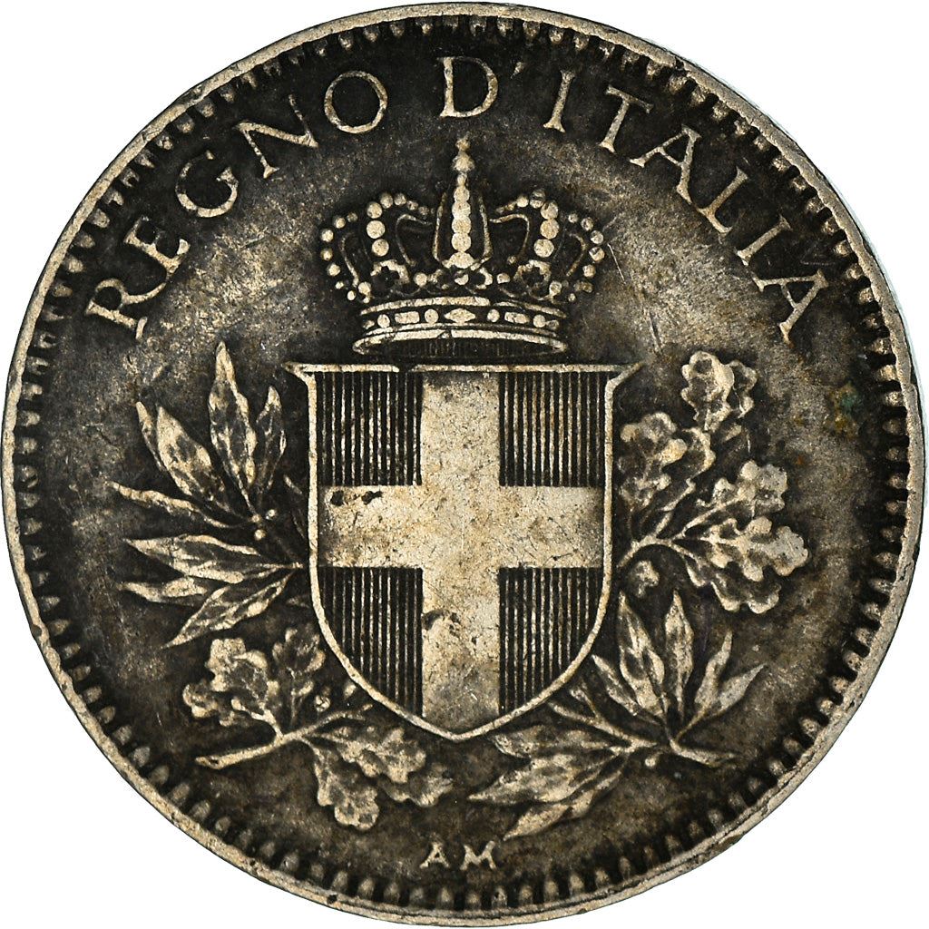 Italy Coin 20 Centesimi - Vittorio Emanuele III | Savoy Shield | Oak Branch | KM58 | 1918 - 1920