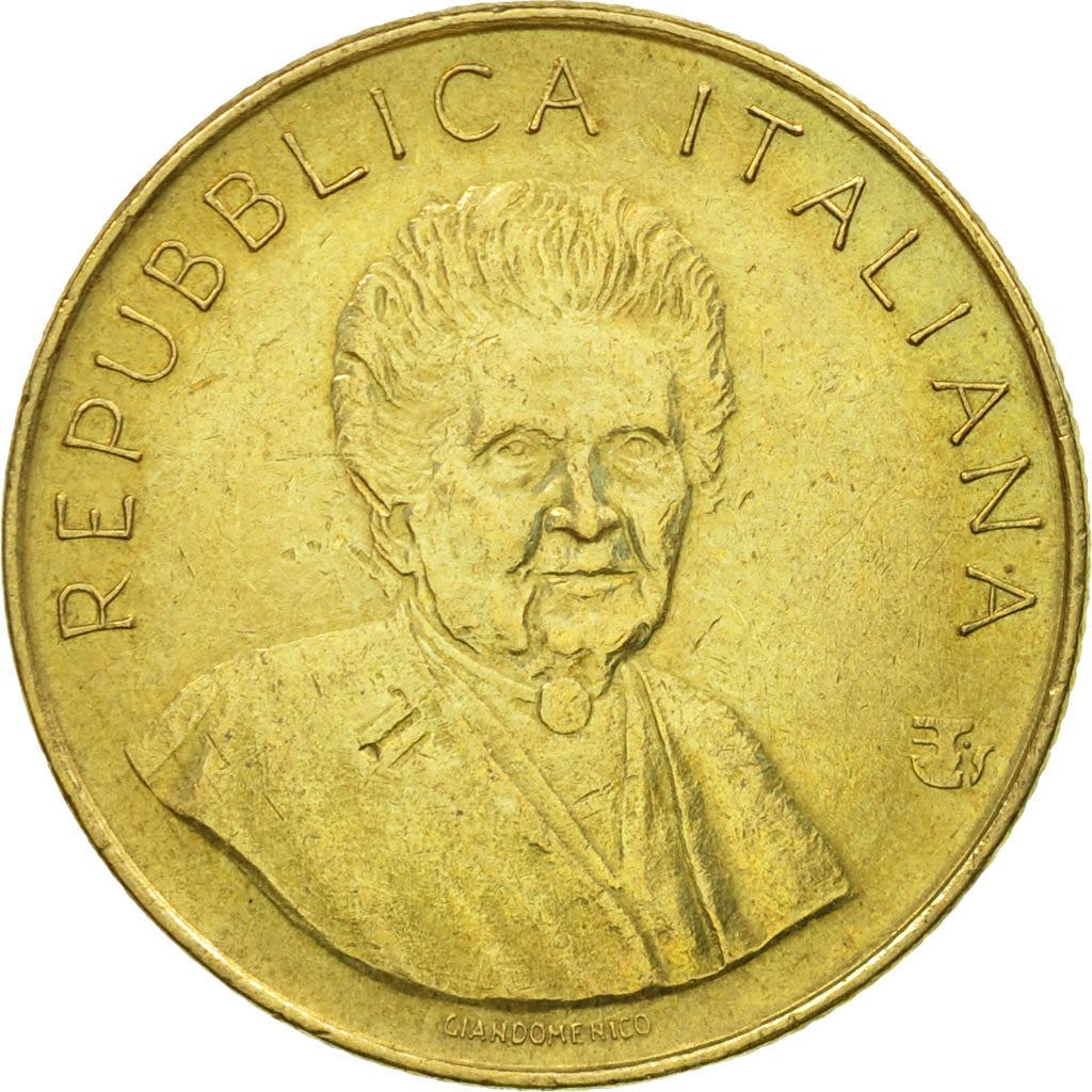 Italy Coin 200 Lire FAO | Maria Montessori | Book | KM107 | 1980