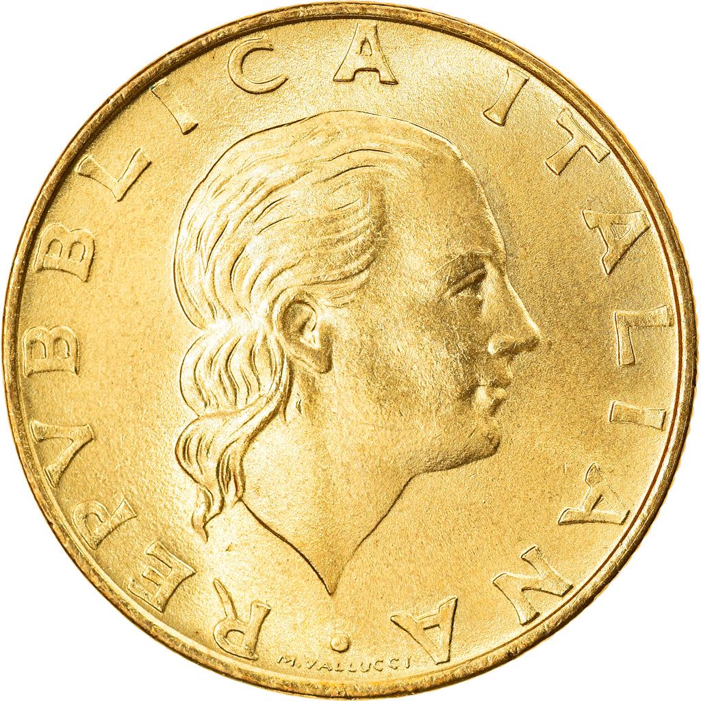 Italy Coin 200 Lire | Libertine | Gear | KM105 | 1977 - 2001