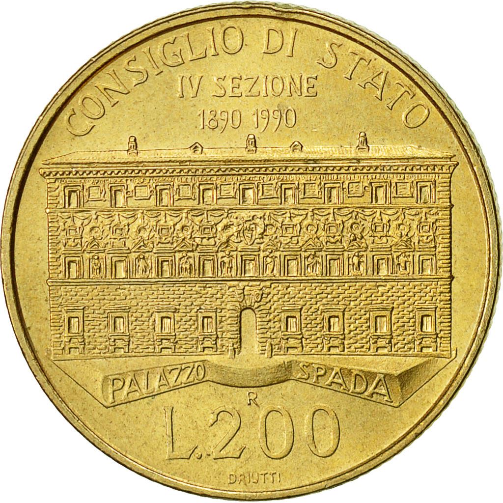 Italy Coin 200 Lire Palazzo Spada | Libertine | Palazzo Spada | KM135 | 1990