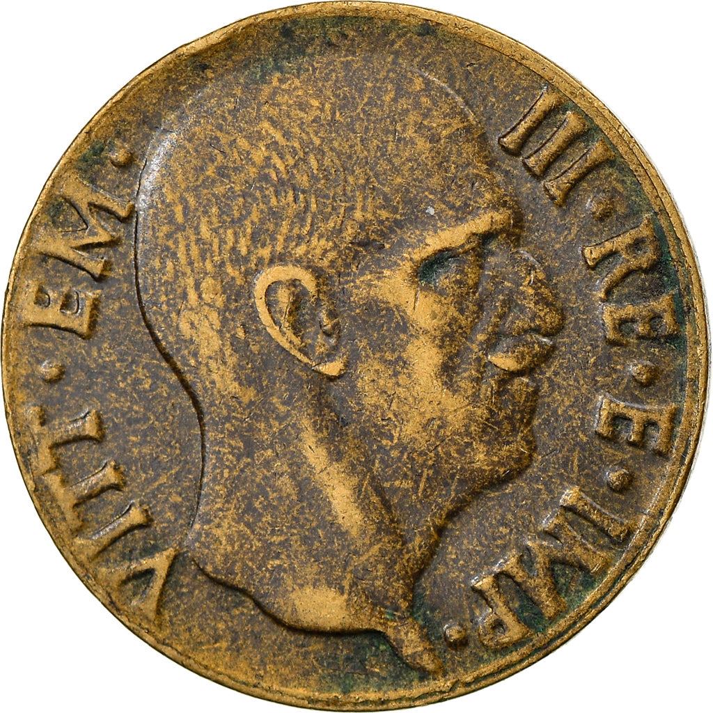 Italy Coin 5 Centesimi - Vittorio Emanuele III | Eagle | Fasces | Quadriga | KM73a | 1939 - 1943