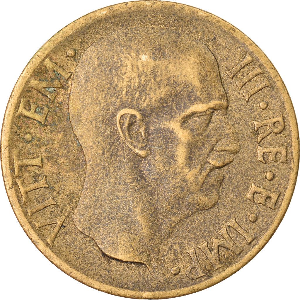 Italy Coin 5 Centesimi - Vittorio Emanuele III | Eagle | Fasces | Quadriga | KM73a | 1939 - 1943