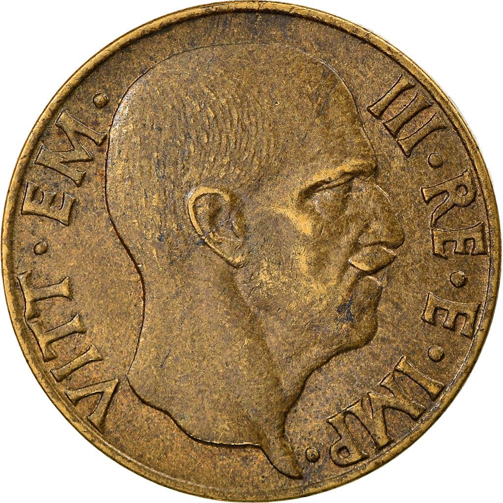 Italy Coin 5 Centesimi - Vittorio Emanuele III | Eagle | Fasces | Quadriga | KM73a | 1939 - 1943