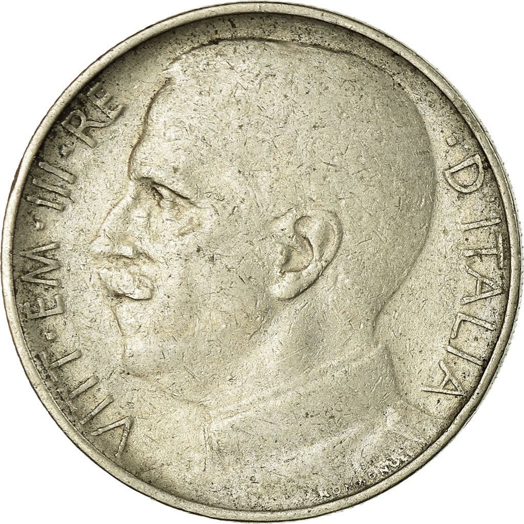 Italy Coin 50 Centesimi - Vittorio Emanuele III | Torch | Chariot | Lions | KM61 | 1919 - 1935