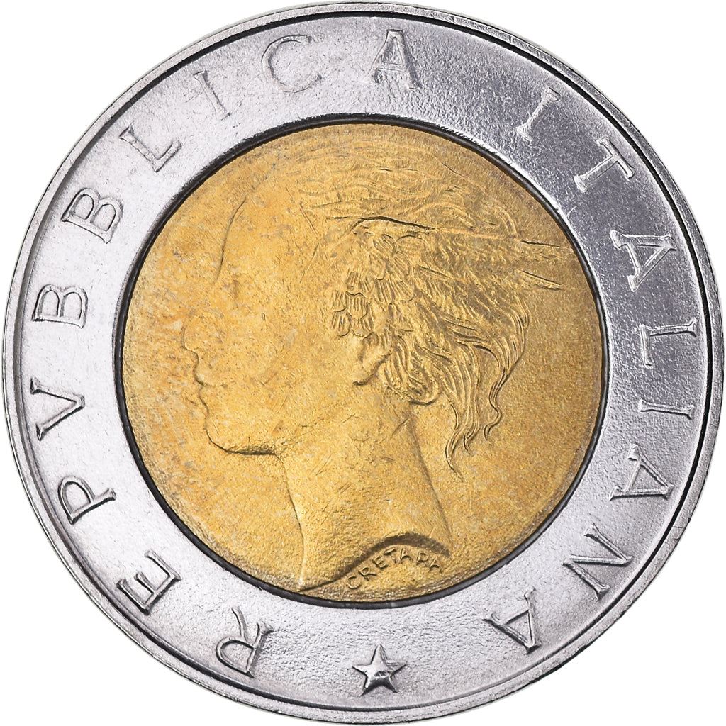 Italy Coin 500 Lire F.A.O. - IFAD | Shorghum Steam | Solar Globe | Wheat | KM193 | 1998