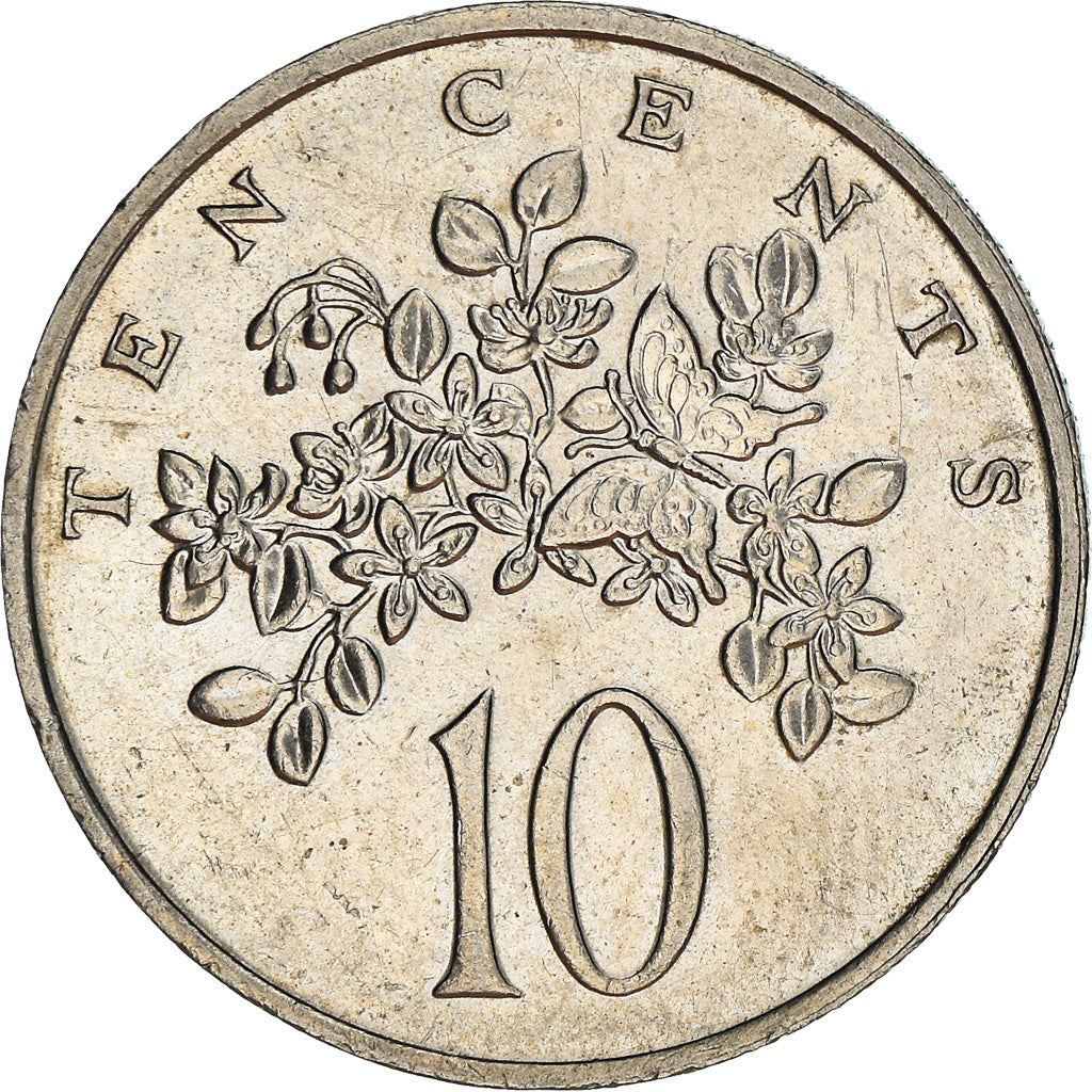 Jamaica | 10 Cents Coin | Butterfly | Km:47 | 1969 - 1989