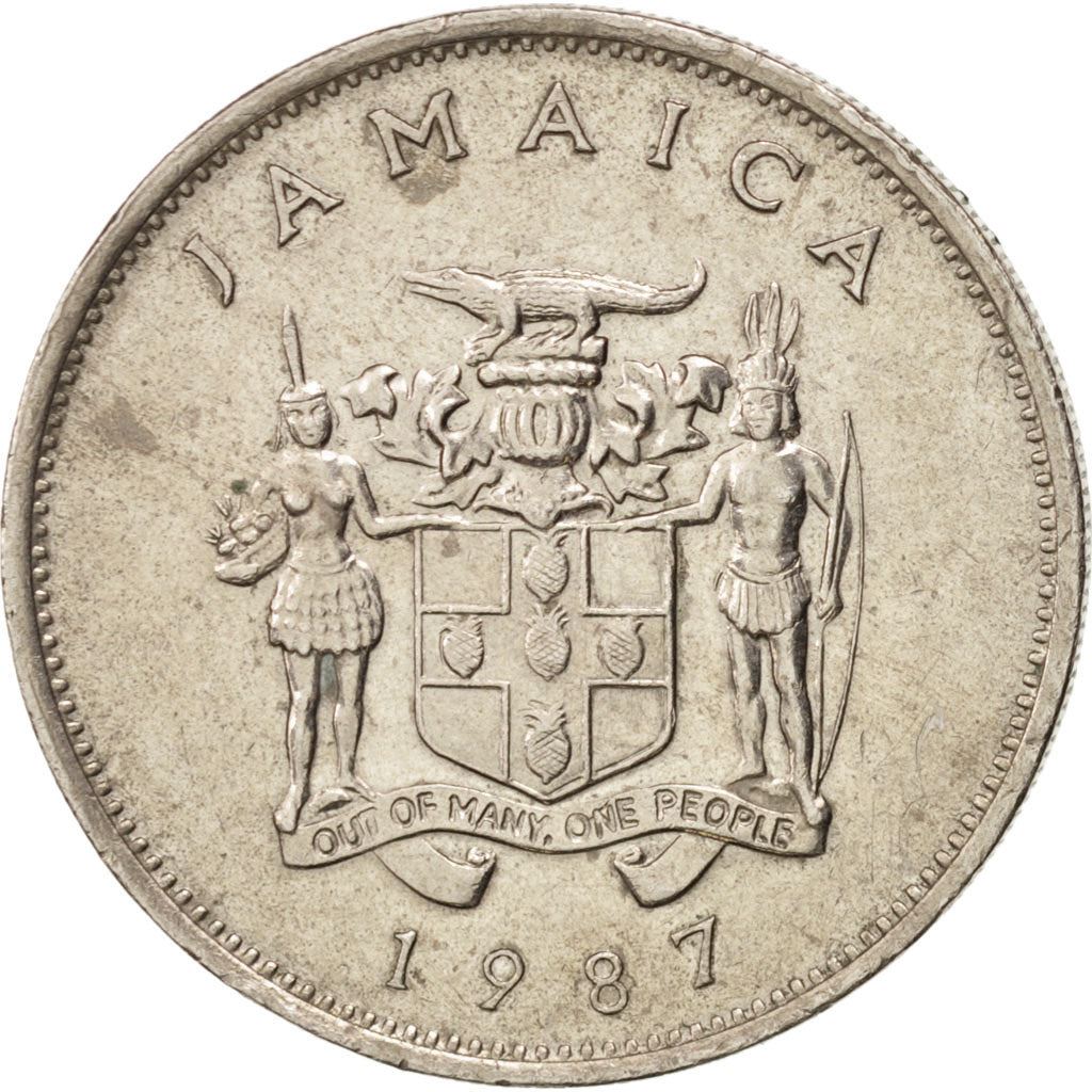 Jamaica | 20 Cents Coin | Mahoe trees | Km:48 | 1969 - 1990