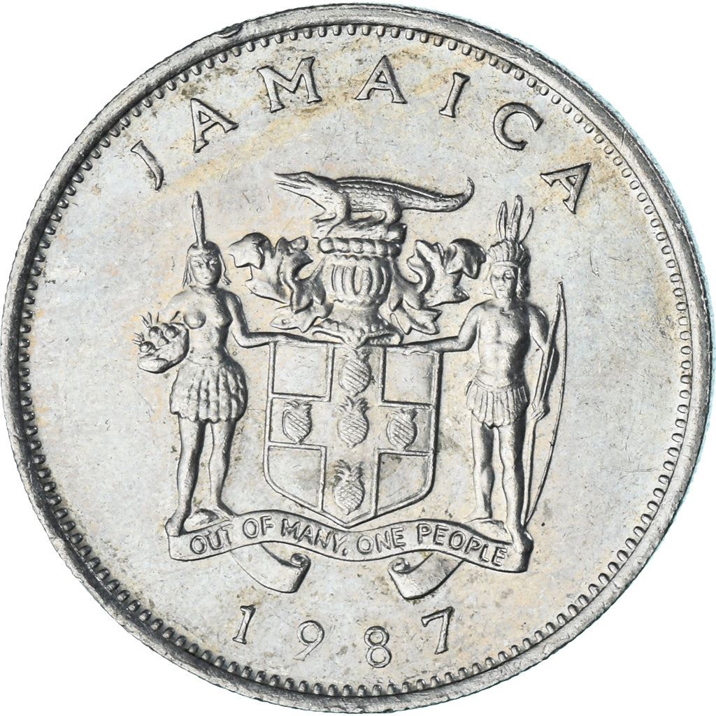 Jamaica | 20 Cents Coin | Mahoe trees | Km:48 | 1969 - 1990