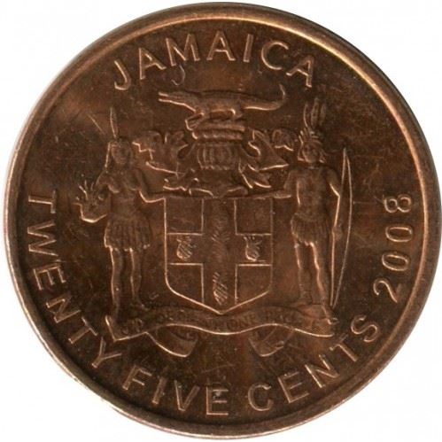 Jamaica | 25 Cents Coin | Marcus Garvey | Km:167 | 1995 - 2012