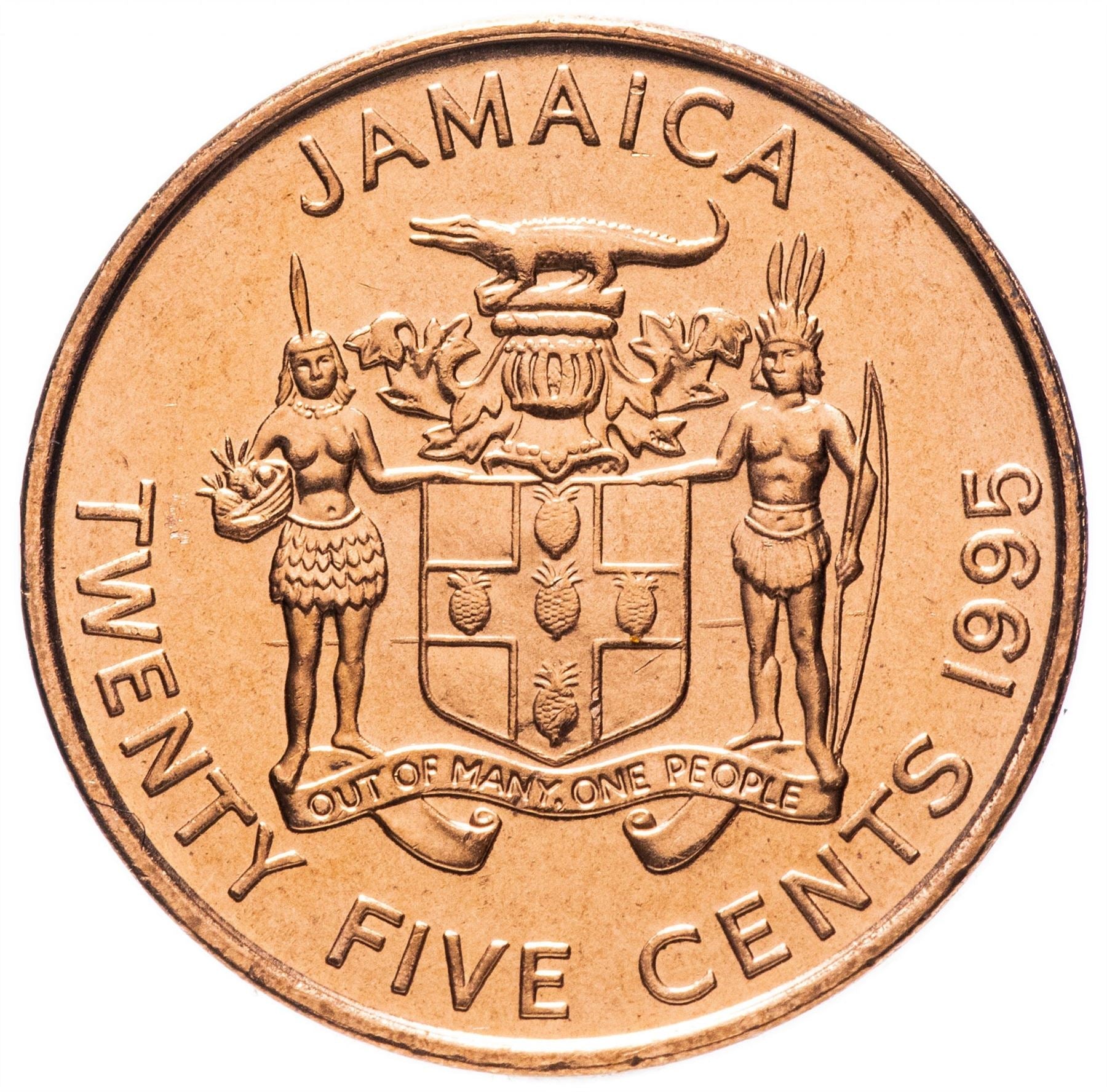 Jamaica | 25 Cents Coin | Marcus Garvey | Km:167 | 1995 - 2012