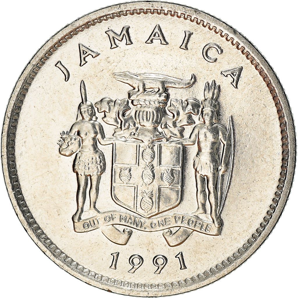 Jamaica | 5 Cents Coin | American crocodile | Km:46A | 1990 - 1993