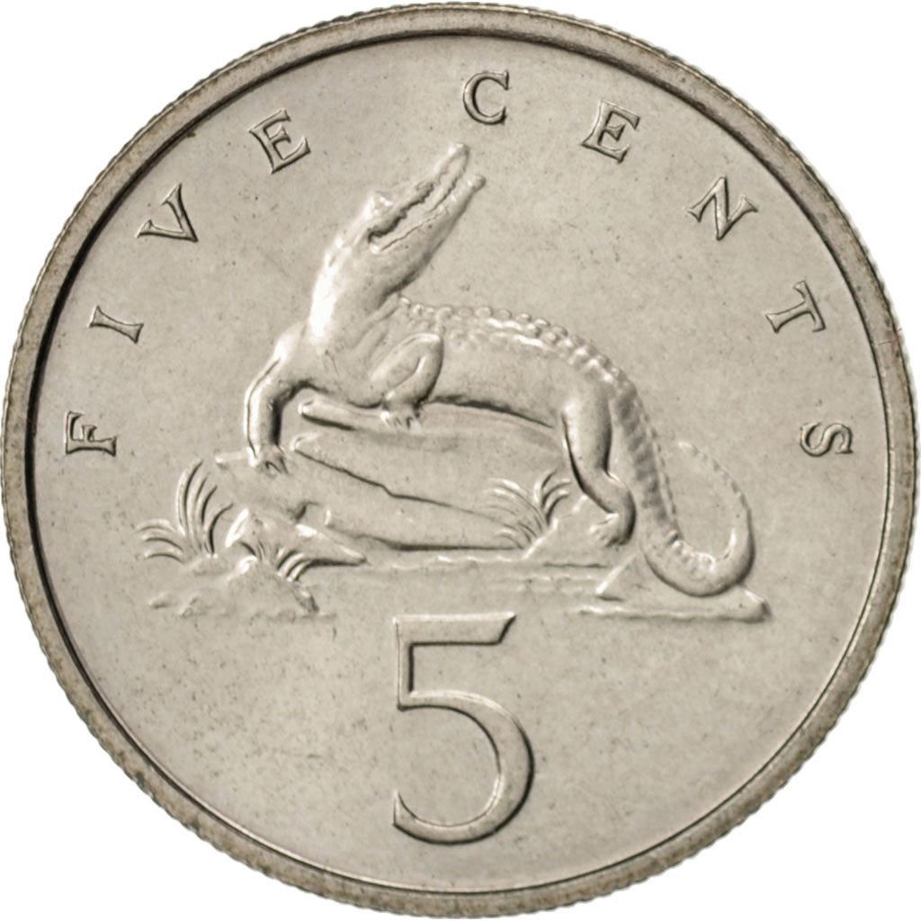 Jamaica | 5 Cents Coin | Crocodile | Km:46 | 1969 - 1989