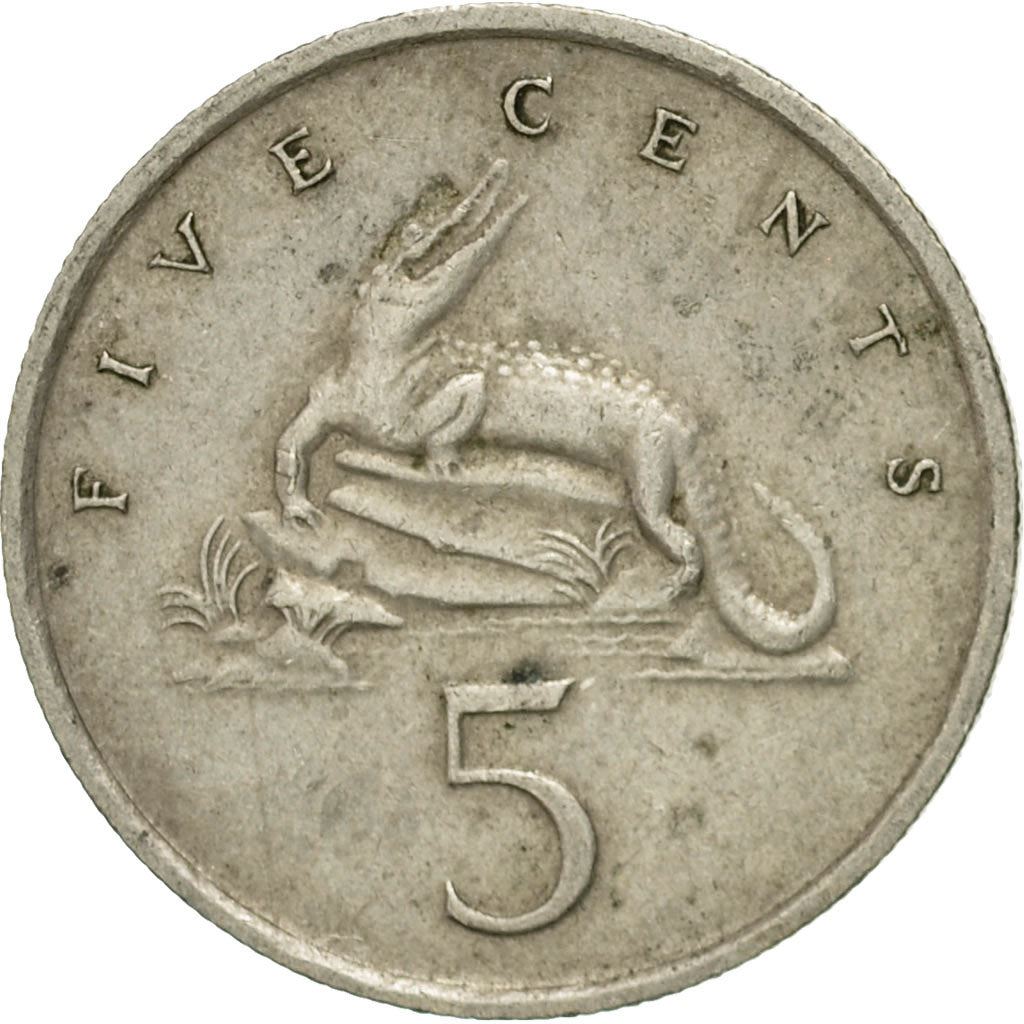 Jamaica | 5 Cents Coin | Crocodile | Km:46 | 1969 - 1989