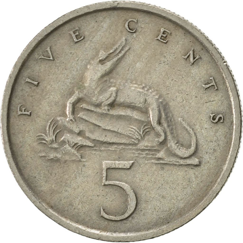 Jamaica | 5 Cents Coin | Crocodile | Km:46 | 1969 - 1989