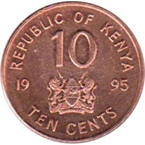 Kenya | 10 Cents Coin | Daniel Toroitich Arap Moi | KM31 | 1995