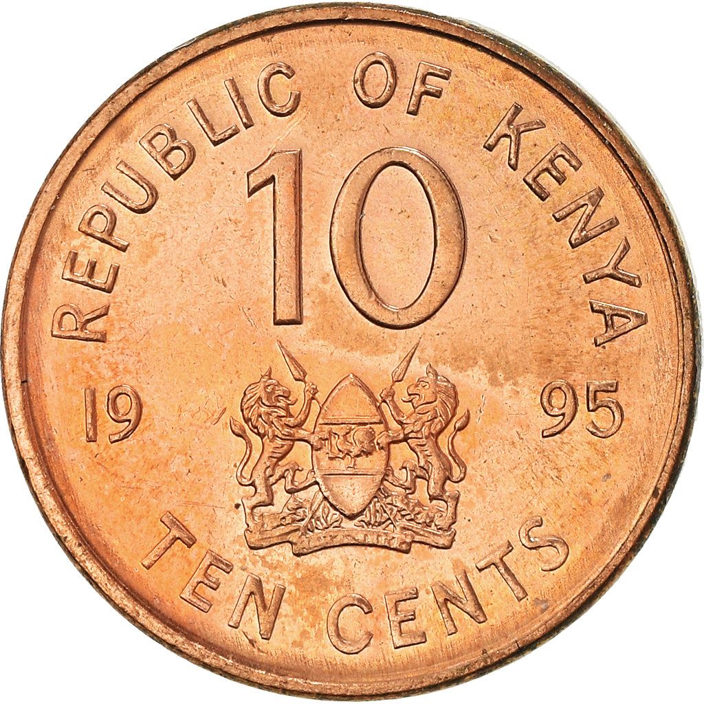 Kenya | 10 Cents Coin | Daniel Toroitich Arap Moi | KM31 | 1995