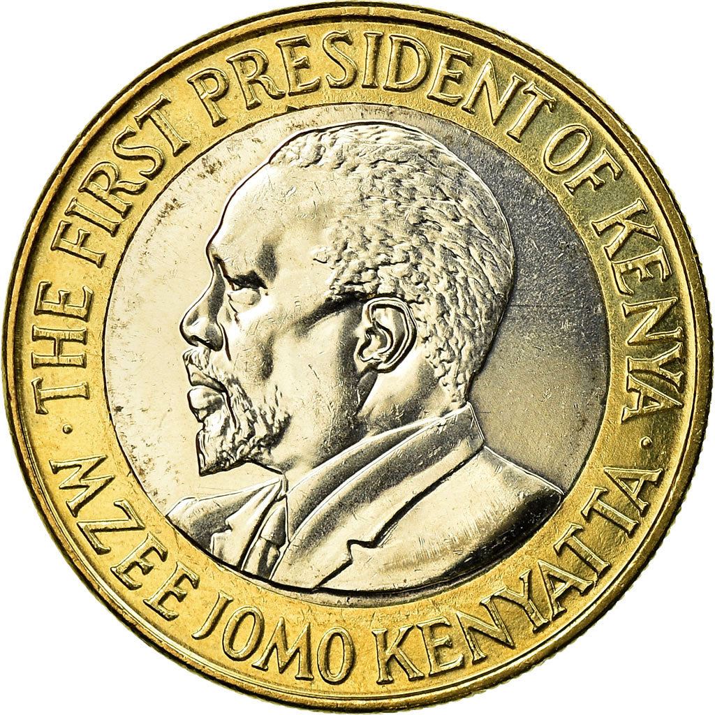 Kenya 10 Shillings | Mzee Jomo Kenyatta Coin | KM35.1 | 2005 - 2009