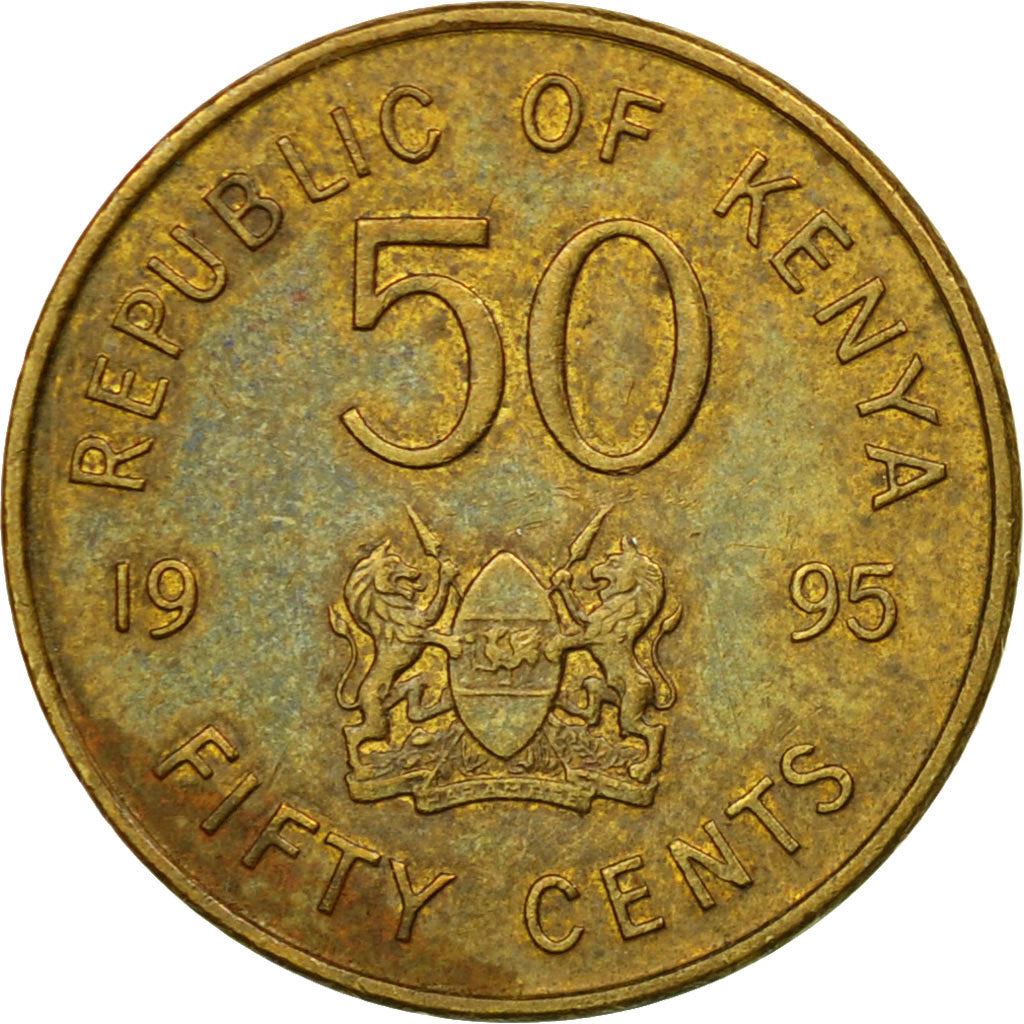 Kenya 50 Cents Coin | Daniel Toroitich Arap Moi | KM28 | 1995 - 1997