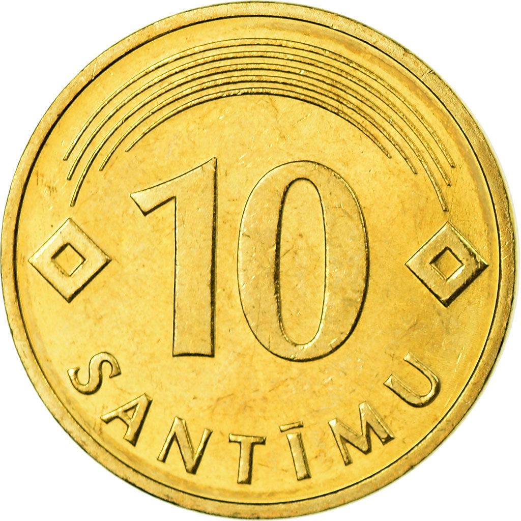 Latvia Coin Latvian 10 Santimu | KM17 | 1992 - 2008