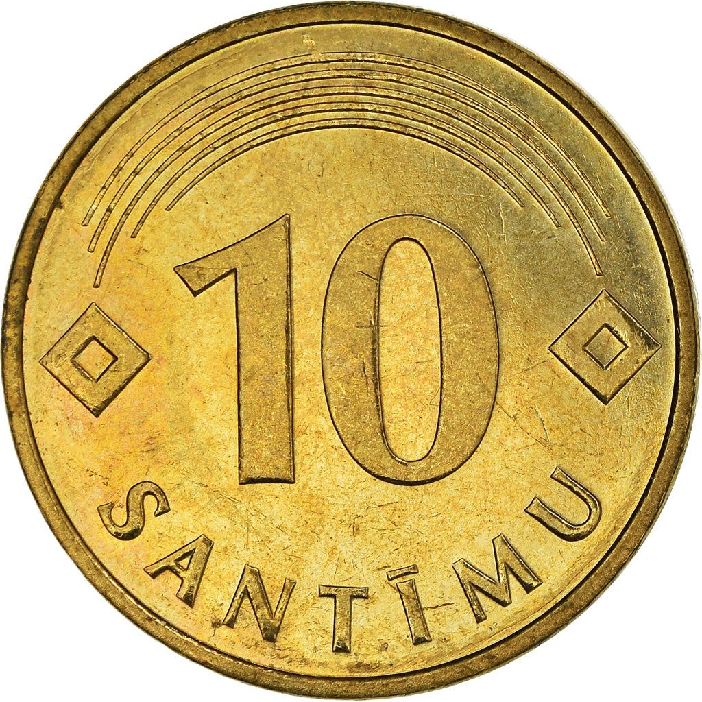 Latvia Coin Latvian 10 Santimu | KM17 | 1992 - 2008