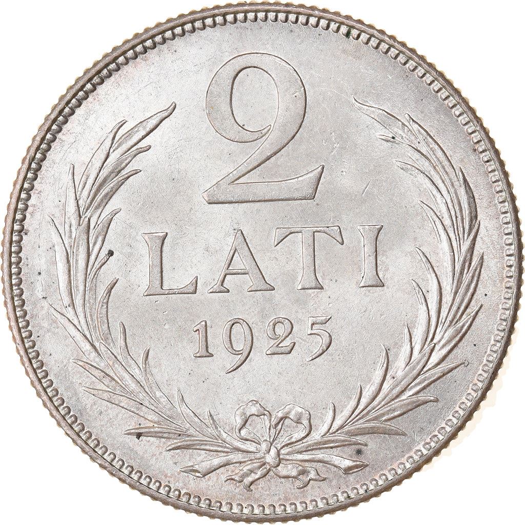 Latvian 2 Lati Coin | Silver | KM8 | 1925 - 1926