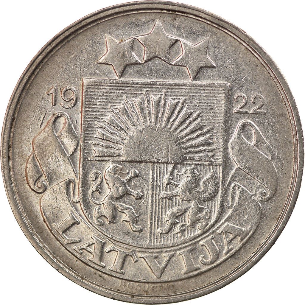 Latvian | 20 Santimu Coin | Latvia | Wheat Sprig | KM5 | 1922