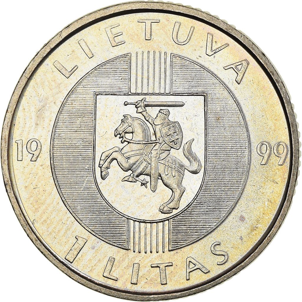 Lithuania 1 Litas | Baltic Way | Oak Leave | Hands | KM117 | 1999