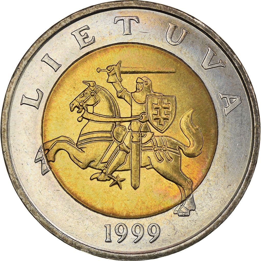 Lithuania 5 Litai Coin | Vytis | KM113 | 1998 - 2014