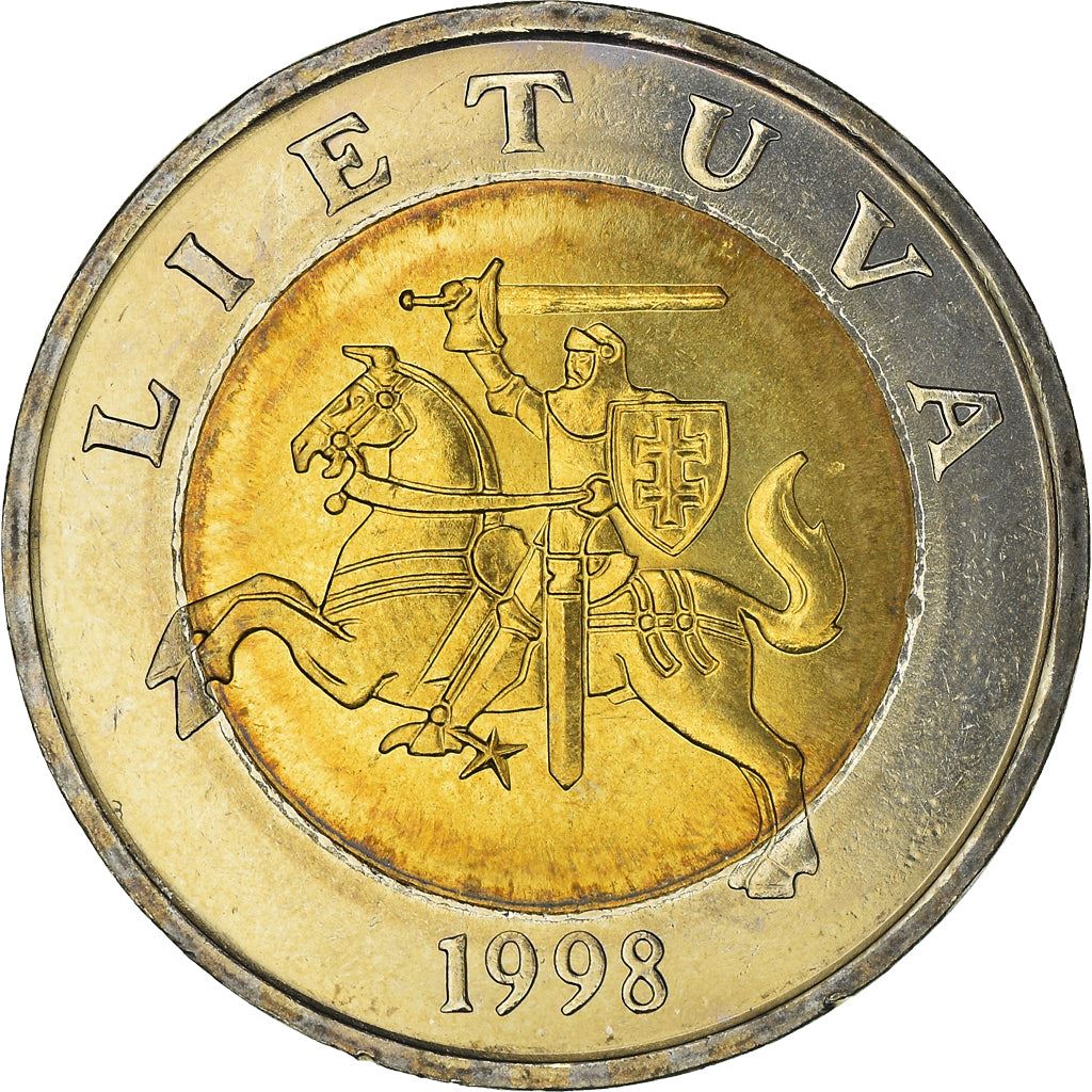 Lithuania 5 Litai Coin | Vytis | KM113 | 1998 - 2014