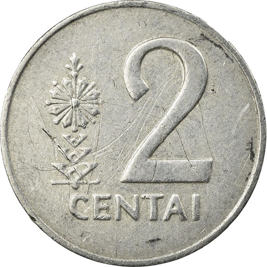 Lithuania Coin Lithuanian 2 Centai | Vytis | Horse | Knight | KM86 | 1991