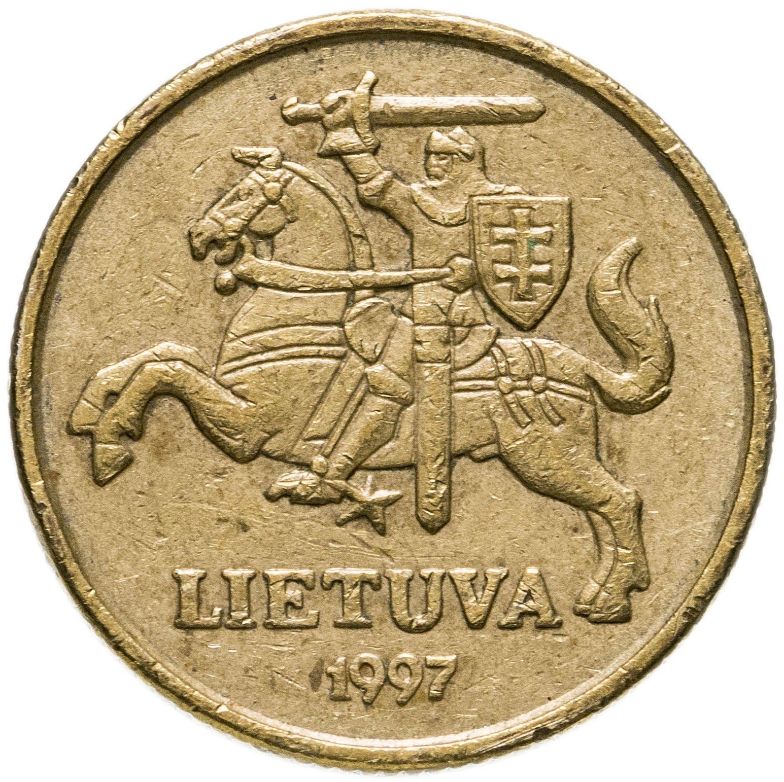 Lithuania Coin Lithuanian 20 Centų | Vytis | Knight | Horse | KM107 | 1997 - 2014