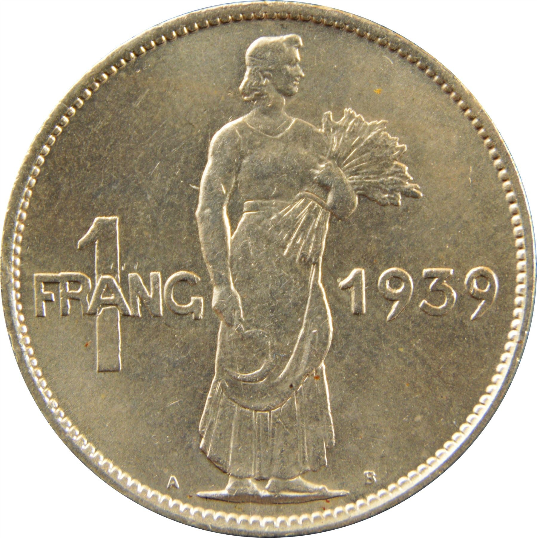 Luxembourg | 1 Franc Coin | Charlotte | KM44 | 1939