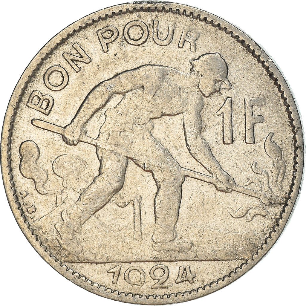 Luxembourg 1 Franc Coin | Grand Duchess Charlotte | 1924 - 1935