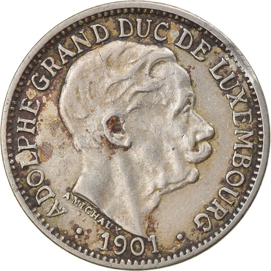 Luxembourg | 10 Centimes Coin | Adolphe | KM25 | 1901