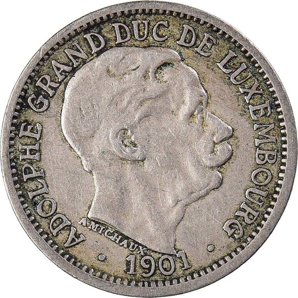 Luxembourg | 10 Centimes Coin | Adolphe | KM25 | 1901