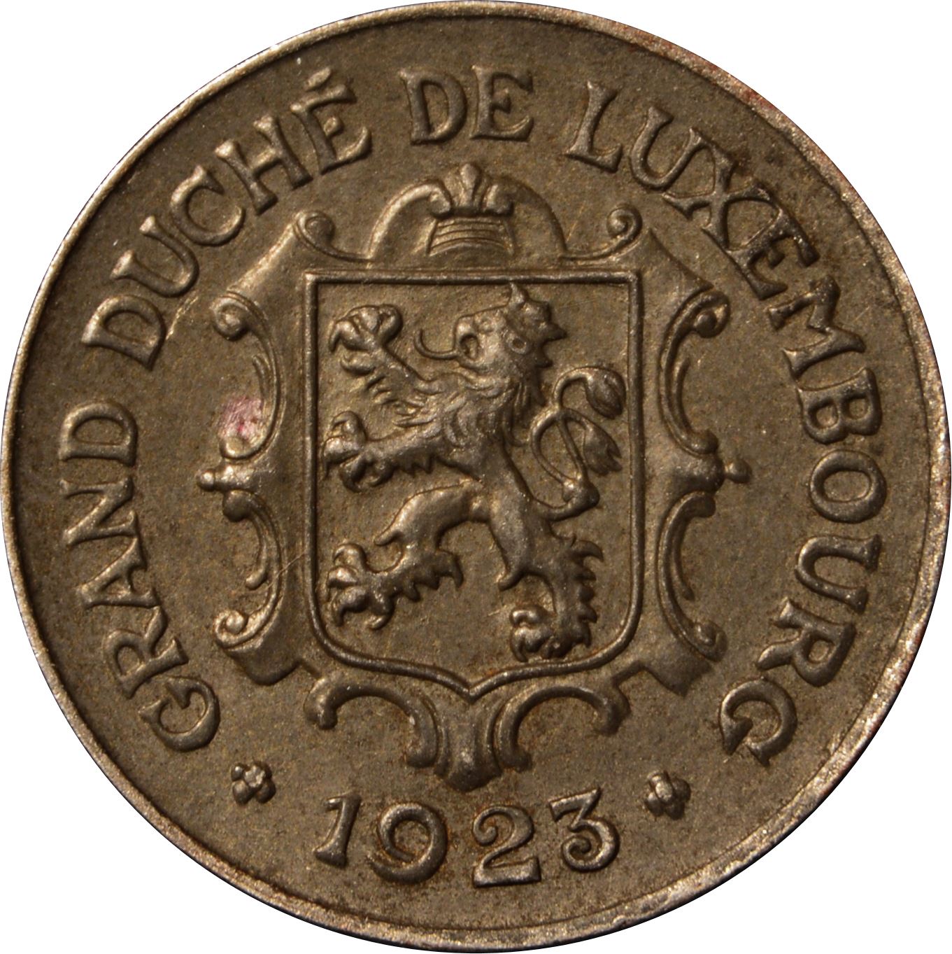 Luxembourg 10 Centimes Coin | Marie Adelaide | Charlotte Iron | KM31 | 1918 - 1923