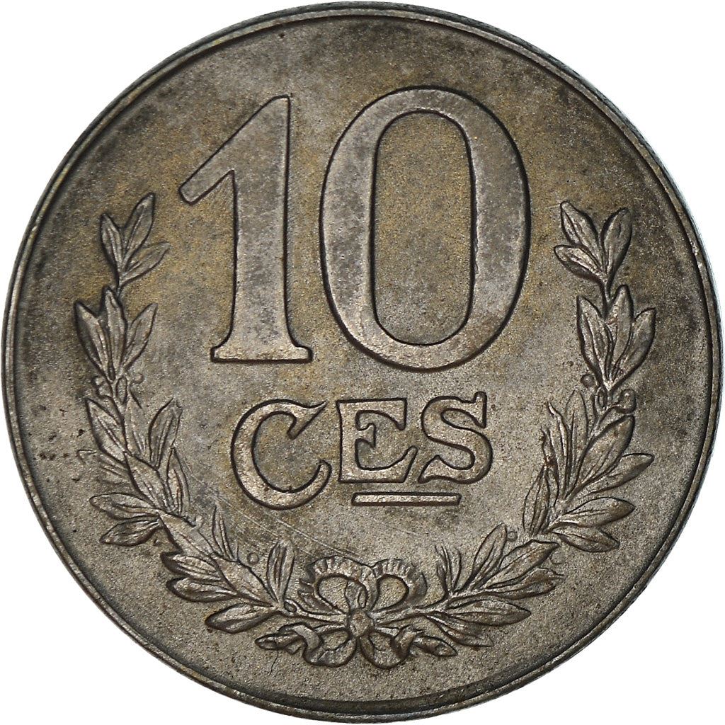 Luxembourg 10 Centimes Coin | Marie Adelaide | Charlotte Iron | KM31 | 1918 - 1923