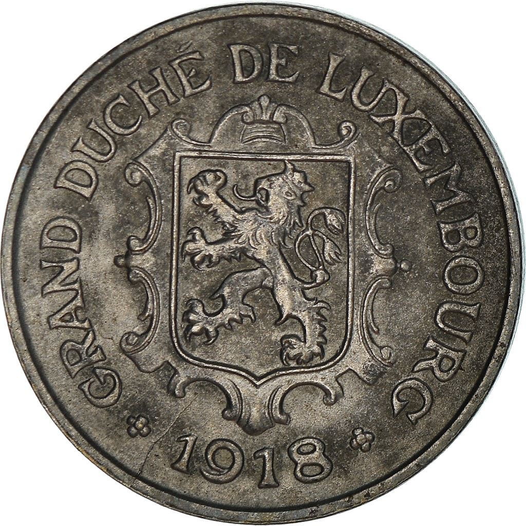 Luxembourg 10 Centimes Coin | Marie Adelaide | Charlotte Iron | KM31 | 1918 - 1923