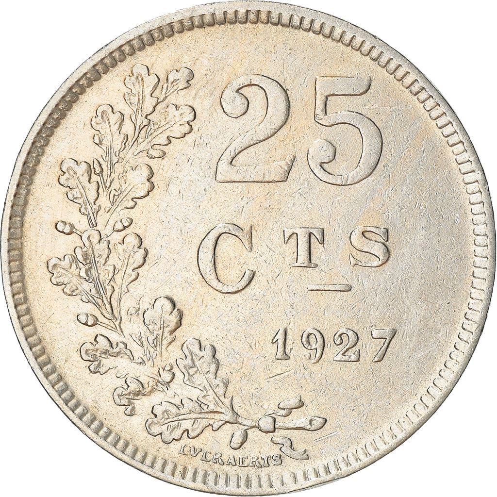 Luxembourg 25 Centimes Coin | Grand Duchess Charlotte | 1927