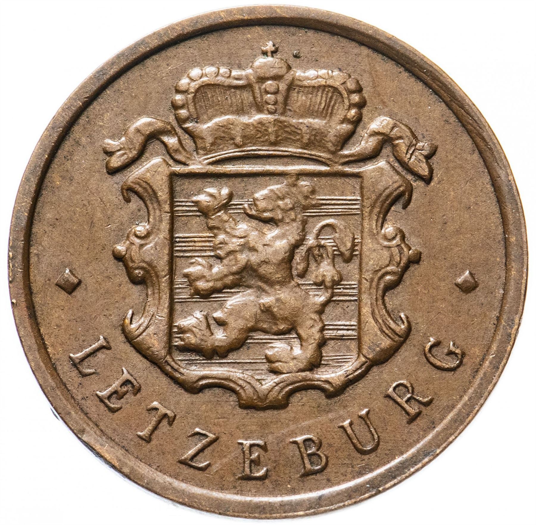 Luxembourg 25 Centimes Coin | Grand Duchess Charlotte | KM45 | 1946 - 1947