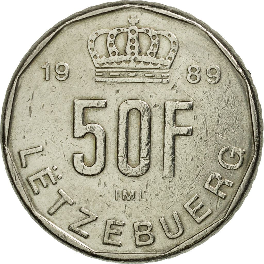 Luxembourg | 50 Francs Coin | Prince Jean | KM62 | 1987 - 1989