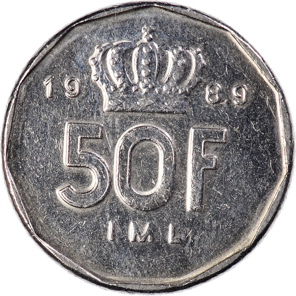 Luxembourg | 50 Francs Coin | Prince Jean | KM66 | 1989 - 1995