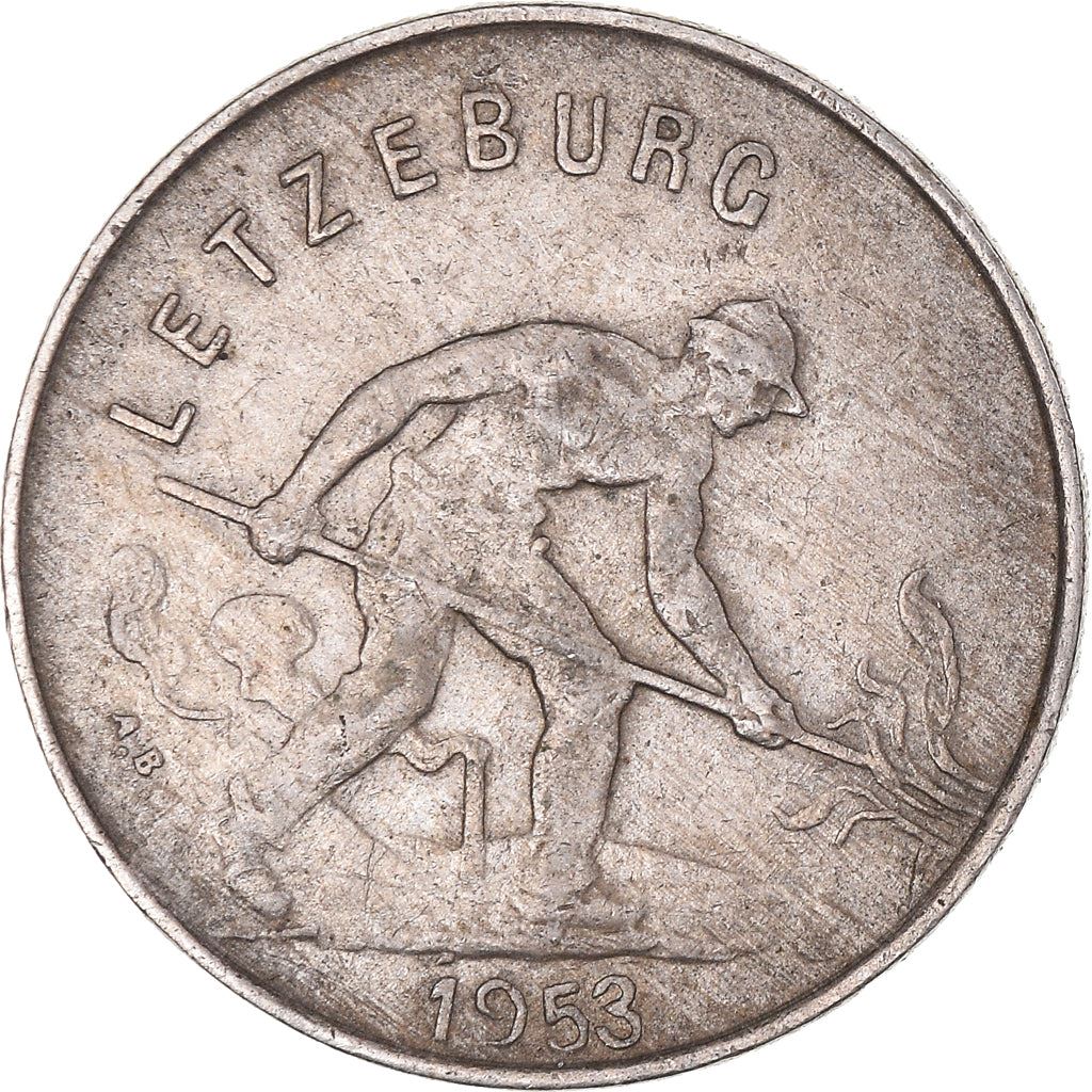 Luxembourg Coin Luxembourger 1 Franc | Charlotte | KM46.2 | 1952 - 1964