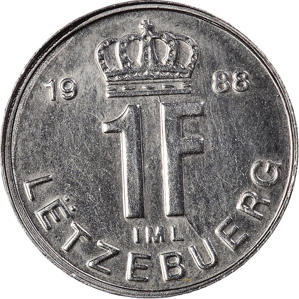 Luxembourg Coin Luxembourger 1 Franc | Prince Jean | KM63 | 1988 - 1995