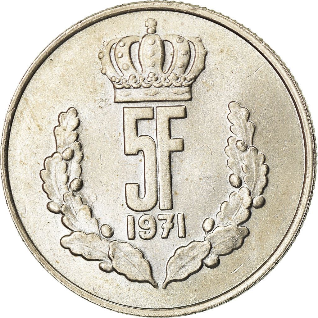 Luxembourg Coin Luxembourger 5 Francs | Prince Jean | KM56 | 1971 - 1981